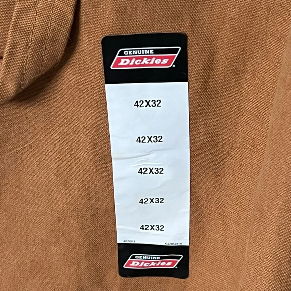 Dickies Duck Bib Overalls Brown 42x32 NEW EB710BD Men’s Coveralls Utility NWT - Picture 5 of 7